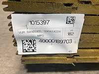 Vuren banddeel groen geïmpregneerd 224x14,5x1,8 cm (150x) - afbeelding 2 van  2