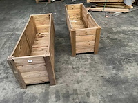 Vuren bloembak geïmpregneerd - 125x40x44 cm (2x) - afbeelding 2 van  6