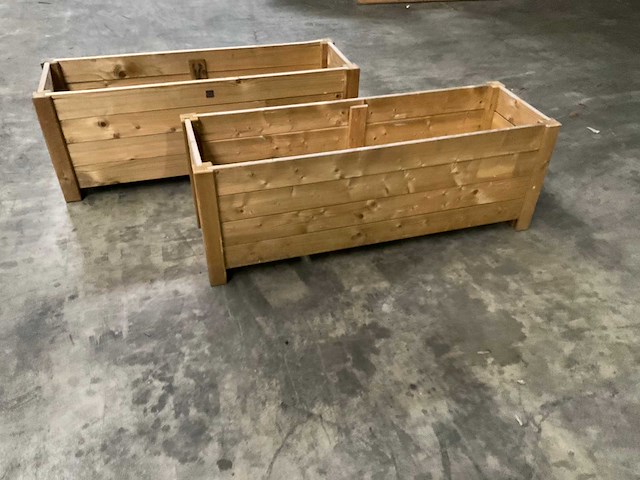 Vuren bloembak geïmpregneerd - 125x40x44 cm (2x) - afbeelding 1 van  6