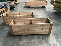 Vuren bloembak geïmpregneerd - 125x40x44 cm (2x) - afbeelding 3 van  6