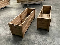 Vuren bloembak geïmpregneerd - 125x40x44 cm (2x) - afbeelding 4 van  6
