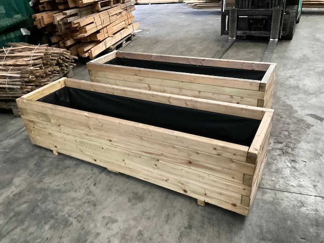 Vuren bloembak geïmpregneerd - 180x50x44 cm (2x) - afbeelding 3 van  5