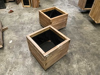 Vuren bloembak geïmpregneerd - 50x50x44 cm (2x) - afbeelding 1 van  3