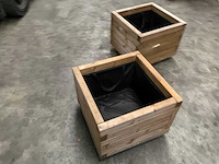 Vuren bloembak geïmpregneerd - 50x50x44 cm (2x) - afbeelding 3 van  3