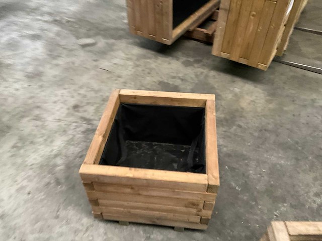 Vuren bloembak geïmpregneerd - 50x50x44 cm (2x) - afbeelding 3 van  5