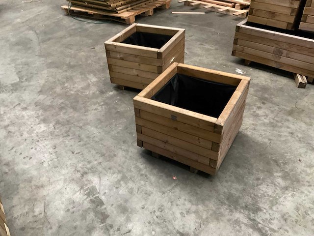 Vuren bloembak geïmpregneerd - 50x50x44 cm (2x) - afbeelding 5 van  5