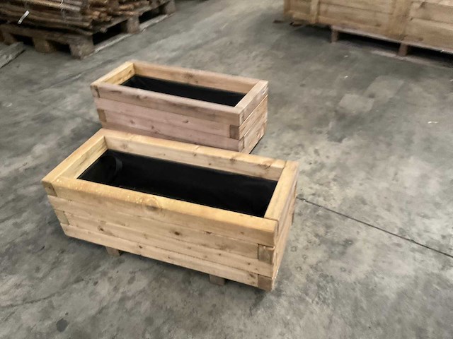 Vuren bloembak geïmpregneerd - 70x40x35 (2x) - afbeelding 2 van  7