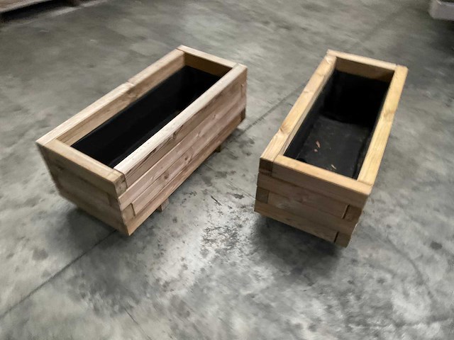 Vuren bloembak geïmpregneerd - 70x40x35 cm (2x) - afbeelding 5 van  7
