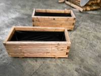 Vuren bloembak geïmpregneerd - 90x40x35 cm (2x) - afbeelding 1 van  6