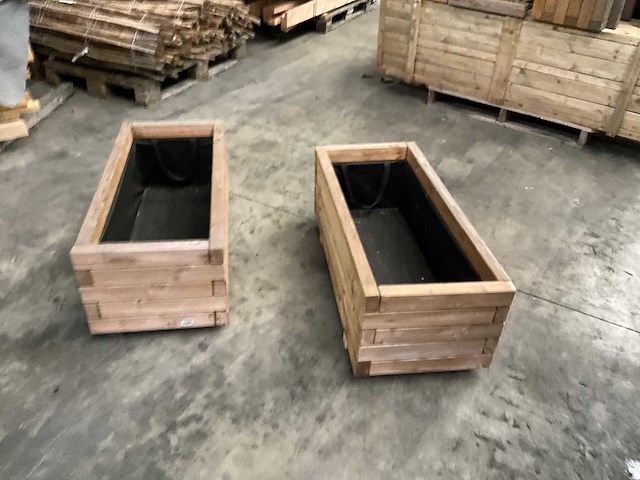 Vuren bloembak geïmpregneerd - 90x40x35 cm (2x) - afbeelding 2 van  6