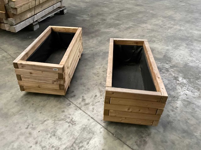 Vuren bloembak geïmpregneerd - 90x40x35 cm (2x) - afbeelding 5 van  6