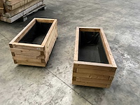 Vuren bloembak geïmpregneerd - 90x40x35 cm (2x) - afbeelding 5 van  6