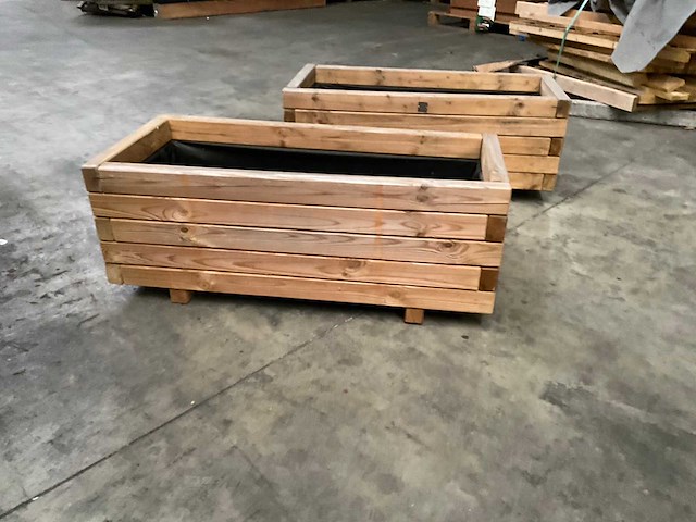 Vuren bloembak geïmpregneerd - 90x40x35 cm (2x) - afbeelding 6 van  6
