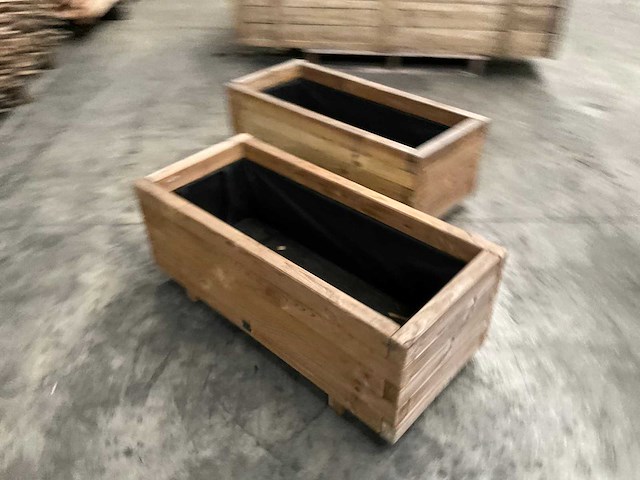 Vuren bloembak geïmpregneerd - 90x40x35 cm (2x) - afbeelding 1 van  6