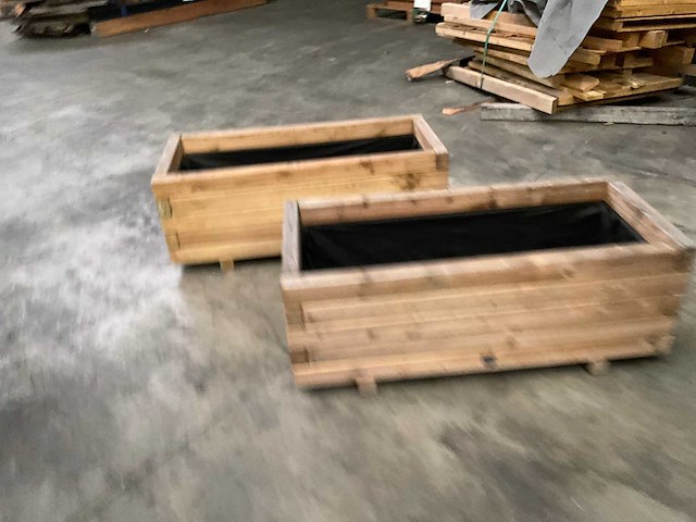 Vuren bloembak geïmpregneerd - 90x40x35 cm (2x) - afbeelding 2 van  6