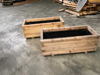 Vuren bloembak geïmpregneerd - 90x40x35 cm (2x) - afbeelding 2 van  6