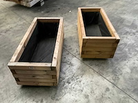 Vuren bloembak geïmpregneerd - 90x40x35 cm (2x) - afbeelding 6 van  6