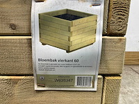 Vuren bloembak vierkant 60x60x45 cm (12x) - afbeelding 2 van  2