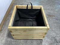 Vuren bloembak vierkant 60x60x45 cm (12x) - afbeelding 5 van  9