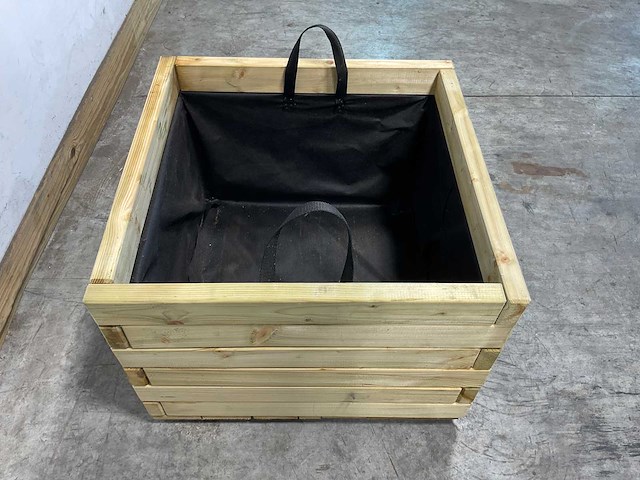 Vuren bloembak vierkant 60x60x45 cm (12x) - afbeelding 5 van  9