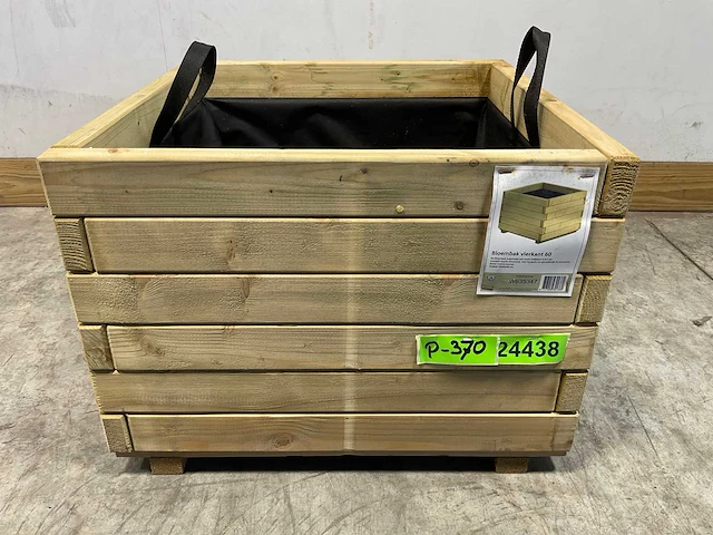 Vuren bloembak vierkant 60x60x45 cm (12x) - afbeelding 3 van  9