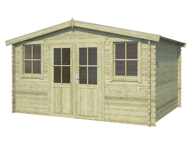 Vuren blokhut "caroline" - 380x175x230 cm - afbeelding 1 van  14