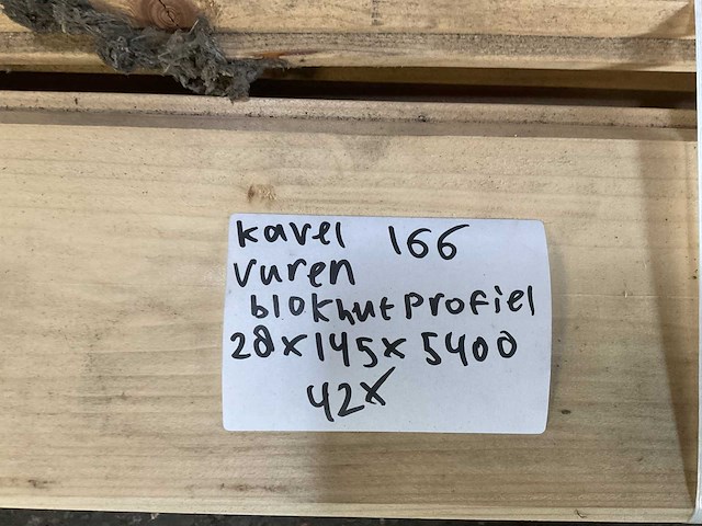 Vuren blokhut profiel 28x145x5400 mm (42x) - afbeelding 4 van  4