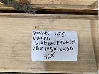 Vuren blokhut profiel 28x145x5400 mm (42x) - afbeelding 4 van  4