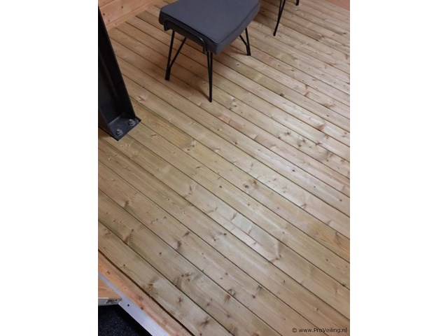 Vuren blokhutoverkapping - 650x360cm - afbeelding 4 van  14