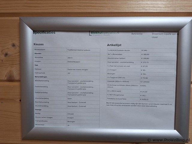 Vuren blokhutoverkapping - 650x360cm - afbeelding 5 van  14