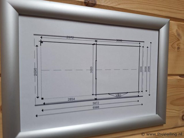 Vuren blokhutoverkapping - 650x360cm - afbeelding 6 van  14