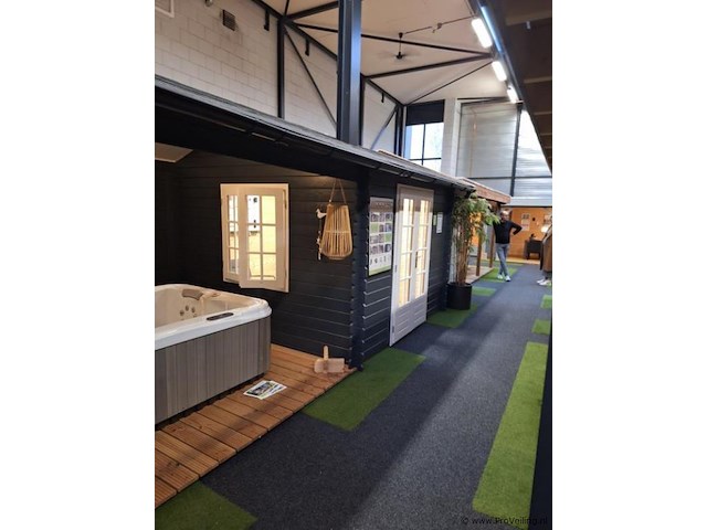 Vuren blokhutoverkapping - 650x360cm - afbeelding 8 van  14