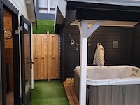 Vuren blokhutoverkapping - 650x360cm - afbeelding 10 van  14