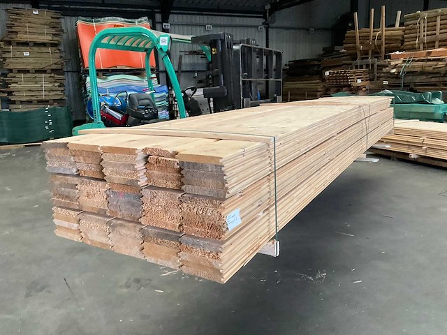 Vuren blokhutprofiel 500x18,5x2,8 cm (30x) - afbeelding 1 van  10