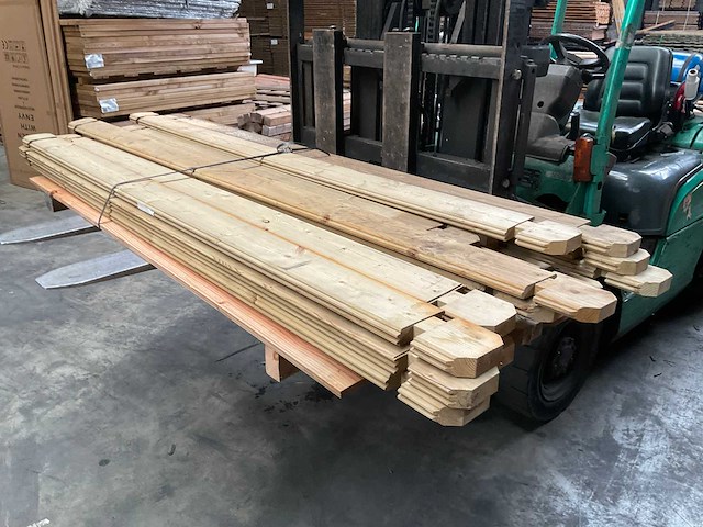 Vuren blokhutprofiel geïmpregneerd - 200x13,5x3,3 cm (20x) - afbeelding 2 van  4