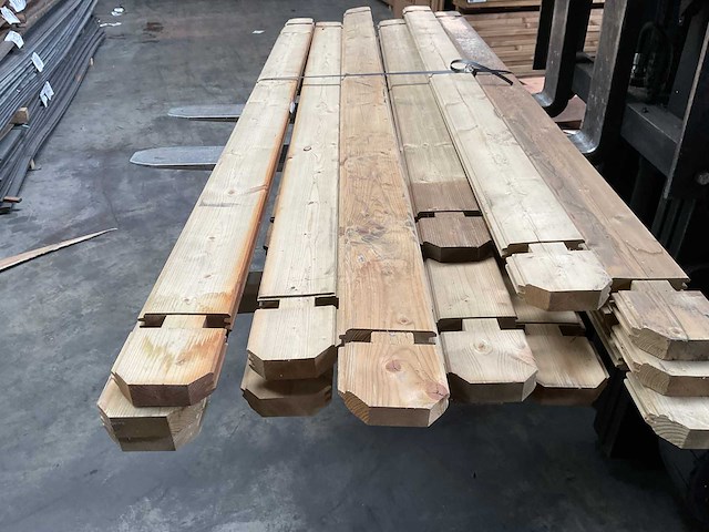 Vuren blokhutprofiel geïmpregneerd - 200x13,5x3,3 cm (20x) - afbeelding 3 van  4