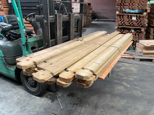 Vuren blokhutprofiel geïmpregneerd - 200x13,5x3,3 cm (20x) - afbeelding 4 van  4