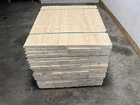 Vuren blokhutprofiel geschaafd 120x14,4x4,5 cm (147x) - afbeelding 4 van  10