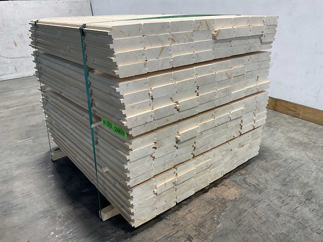 Vuren blokhutprofiel geschaafd 120x14,4x4,5 cm (147x) - afbeelding 5 van  10