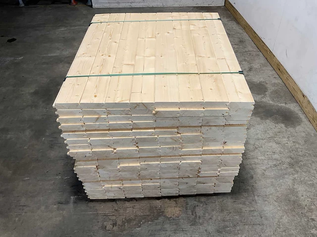 Vuren blokhutprofiel geschaafd 120x14,4x4,5 cm (147x) - afbeelding 4 van  10
