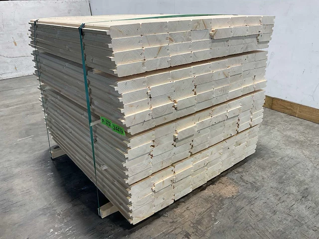 Vuren blokhutprofiel geschaafd 120x14,4x4,5 cm (147x) - afbeelding 5 van  10