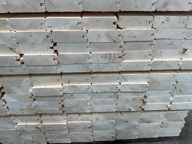 Vuren blokhutprofiel geschaafd 120x14,4x4,5 cm (147x) - afbeelding 10 van  10