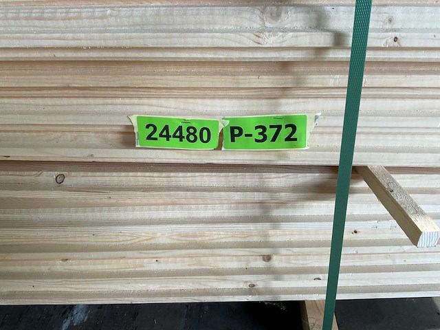 Vuren blokhutprofiel geschaafd 209x14,5x4,5 cm (57x) - afbeelding 9 van  9