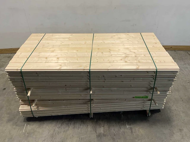 Vuren blokhutprofiel geschaafd 209x14,5x4,5 cm (57x) - afbeelding 2 van  9