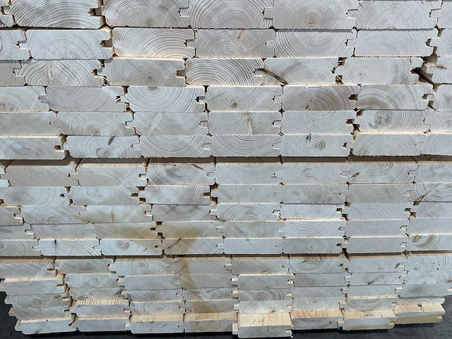 Vuren blokhutprofiel geschaafd 209x14,5x4,5 cm (57x) - afbeelding 8 van  9