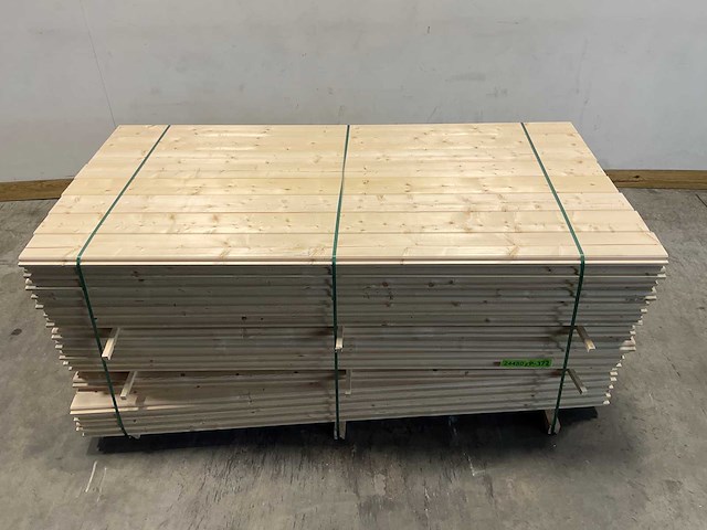 Vuren blokhutprofiel geschaafd 209x14,5x4,5 cm (75x) - afbeelding 1 van  6