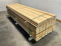 Vuren blokhutprofiel geschaafd 329x14,5x4,5 cm (50x) - afbeelding 1 van  5