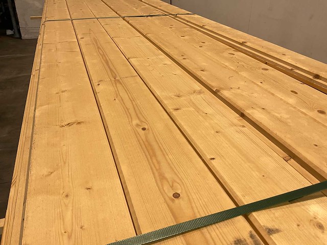 Vuren blokhutprofiel geschaafd 329x14,5x4,5 cm (50x) - afbeelding 2 van  5