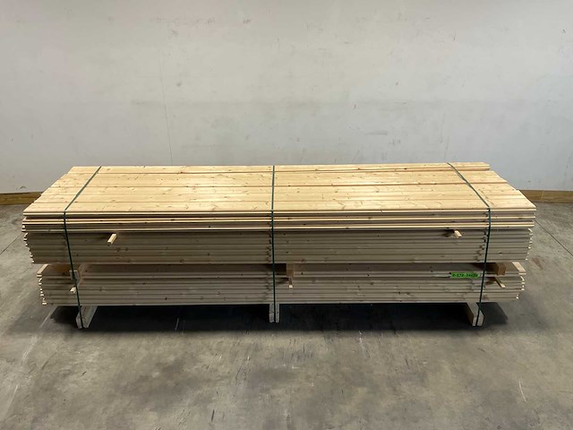Vuren blokhutprofiel geschaafd 329x14,5x4,5 cm (50x) - afbeelding 1 van  7