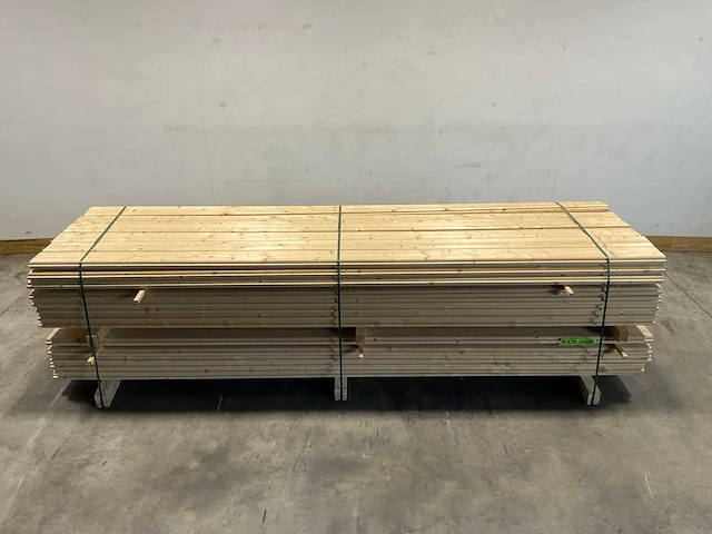 Vuren blokhutprofiel geschaafd 329x14,5x4,5 cm (50x) - afbeelding 2 van  9